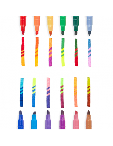  Ooly Switch-eroo - Paquete de 12 marcadores cambiantes de color  de doble cara en colores vibrantes, marcadores que cambian de color son  geniales para el regreso a la escuela para proyectos