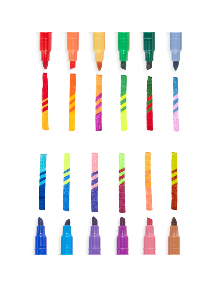 Ooly Switch-eroo - Paquete de 12 marcadores cambiantes de color de doble  cara en colores vibrantes, marcadores que cambian de color son geniales  para el regreso a la escuela para proyectos de arte, : Industrial y  Científico 